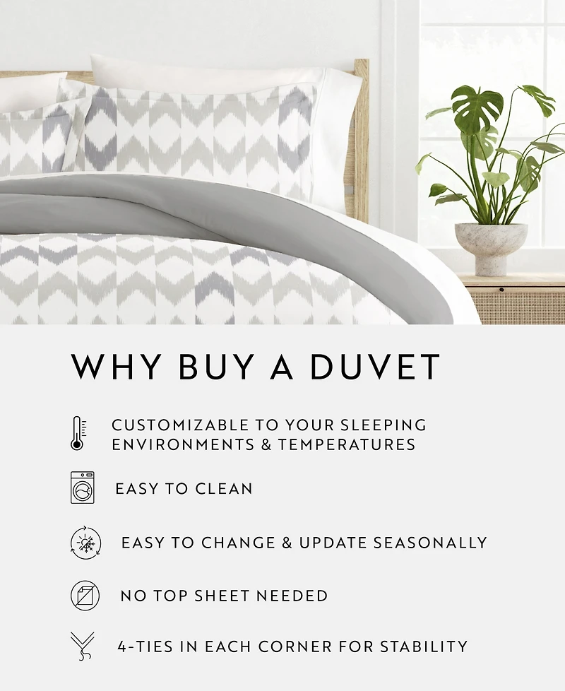 ienjoy Home Ultra Soft Reversible 2-Pc. Duvet Cover Set, Twin/Twin Xl