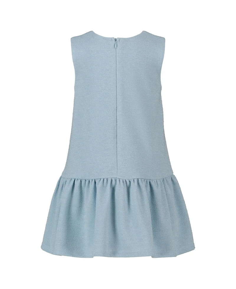 Blueberi Boulevard Toddler and Little Girls Drop Waist Sleeveless Peplum Hem Dress