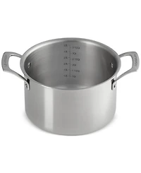 Le Creuset Essential Stainless Steel Deep Round Stockpot with Lid, 4 Qt.