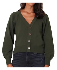 Paneros Clothing Women s Cotton Greta Cardigan Forest Green