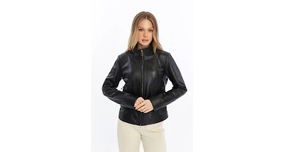 Furniq Uk Women's Leather Jacket