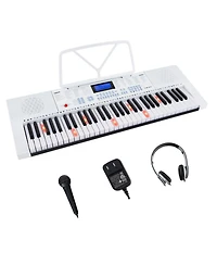 61-Key Electronic Keyboard Piano with 350 Rhythms 350 Timbres 50 Demo Songs