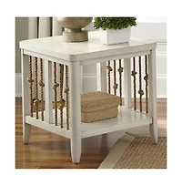 Dockside End Table in White