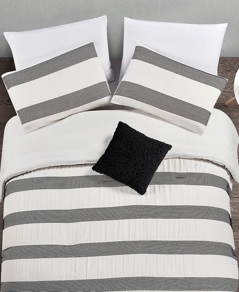 Rachel Roy Chenille Stripe 4-Pc. Comforter Set, King