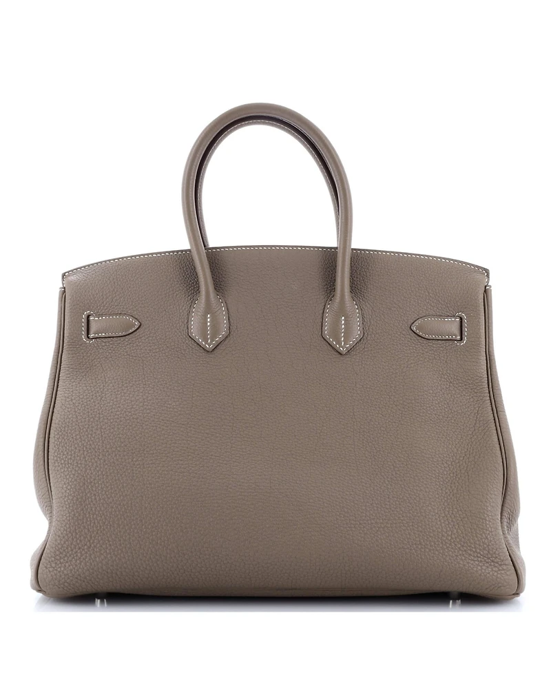 Pre-Owned Hermes Birkin Handbag Grey Togo with Palladium Hardware