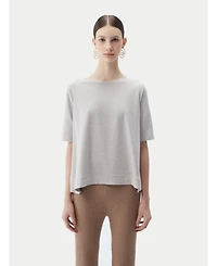 Gobi Cashmere Women's Box-Cut Cotton Silk Cashmere Blend T-Shirt