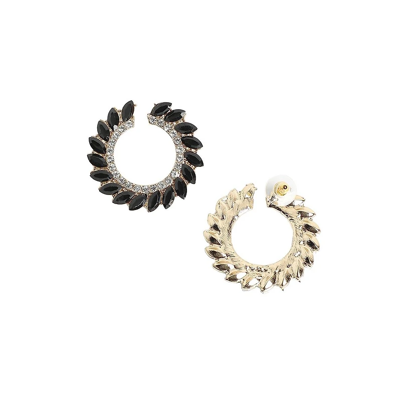 Cascading Crystals Hoop Earrring