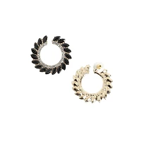 Cascading Crystals Hoop Earrring