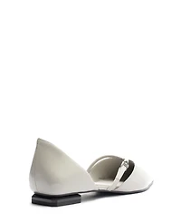 Schutz Women's Rue Buckle Pointed Toe Flats