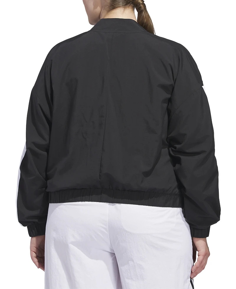 adidas Plus Woven Logo Windbreaker Bomber Jacket