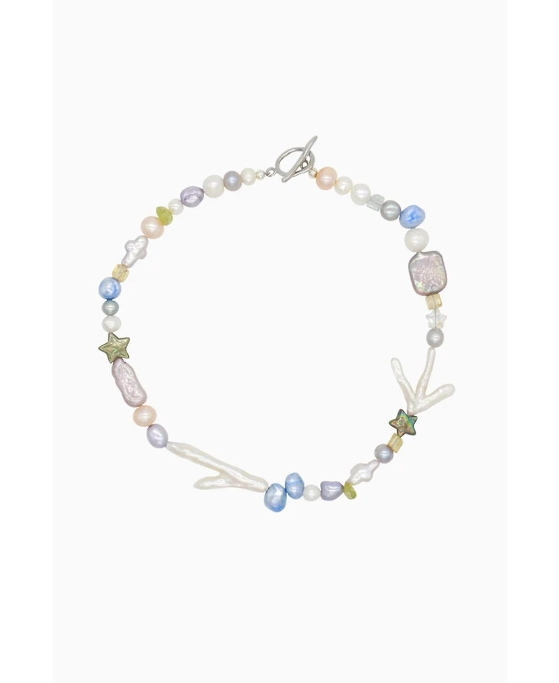 Irregular Shape Multicolor Pearl Necklace 15
