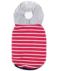 Parisian Pet Striped Pom Pom Red Dog Hoodie