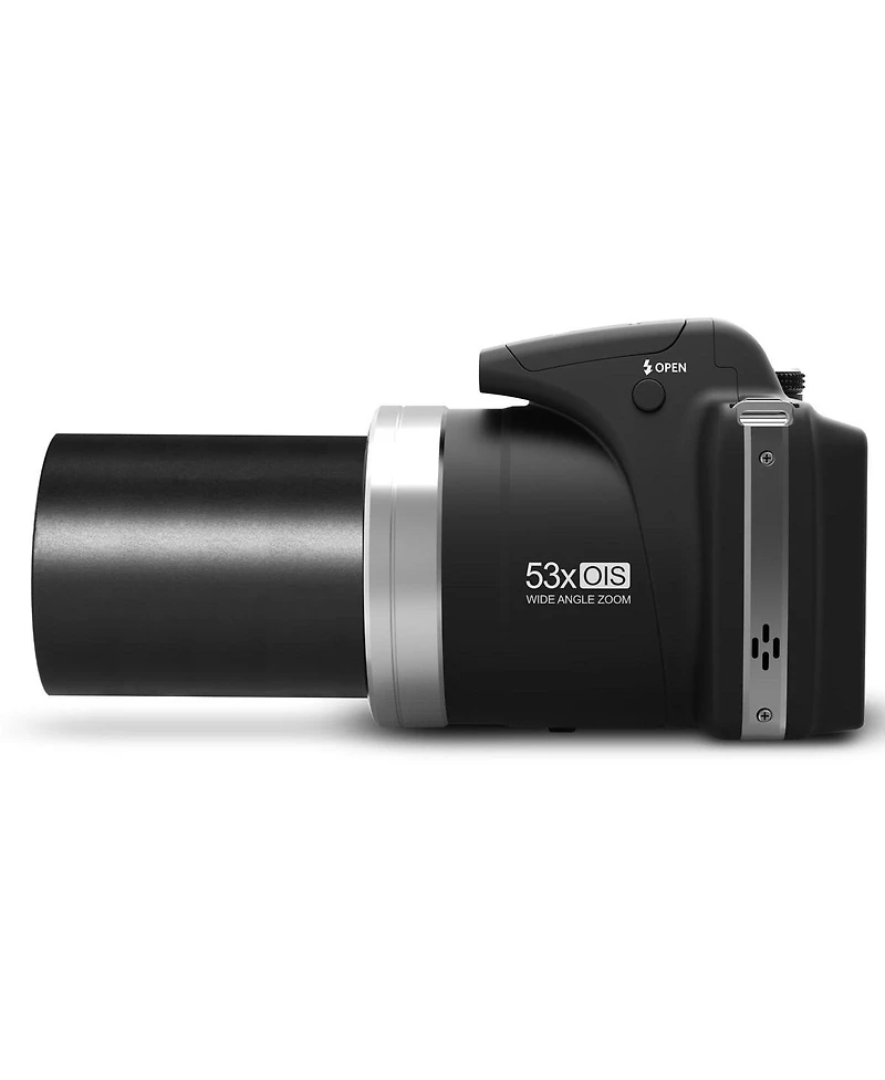Minolta MN53Z 16MP Fhd Wi-Fi Bridge Camera with 53x Optical Zoom, Black