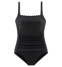 Lascana Women's Scalloped One Piece Swimsuit