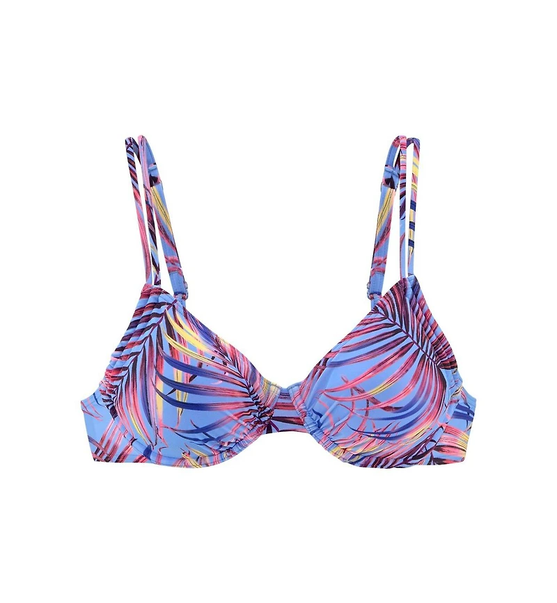 Lascana Women's Palm Print Underwire Bikini Swimsuit Top Bra Sizing