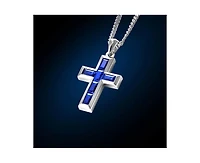 Vincero Men's Cross Pendant in 925 Sterling Silver with Rhodium Plating and Lobster Clasp