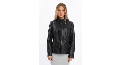 Furniq Uk Women's Genuine Leather Jacket