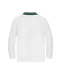 Hope & Henry Boys' Organic Long Sleeve Tipped Cardigan Sweater, Kids