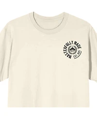 Modelo Men's Pablo Dier Signature Crew Neck Short Sleeve Natural T-shirt -Small