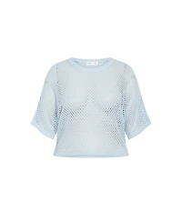Plus Crochet Knit Top