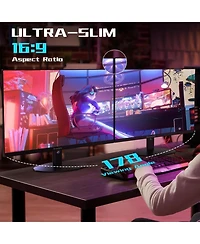 XGaming 27 Inch Monitor, 1080P Ultra Thin Frameless Computer Monitor 100Hz, 99% sRGB, Low Blue Light, Hdmi Vga Gamer Fhd Monitor Supports Vesa, Dual S