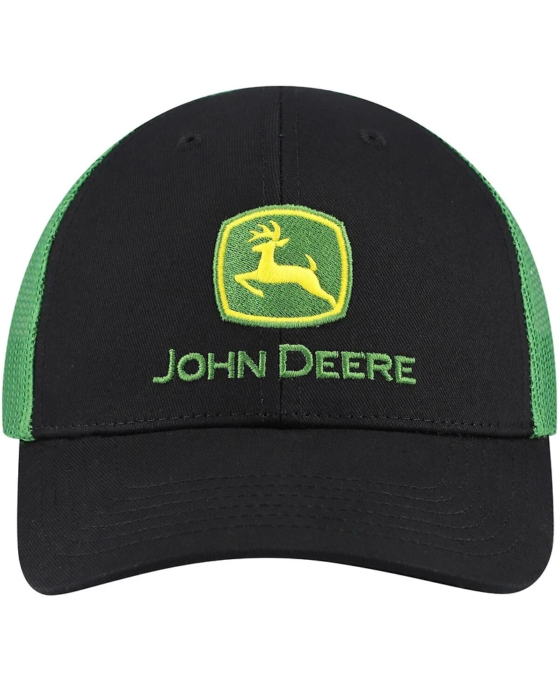 John Deere Toddler Black John Deere Trucker Adjustable Hat