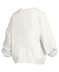 Pressbox Women's White Ohio State Buckeyes College Football Playoff 2024 National Champions Zone Oversized Sweatshirt