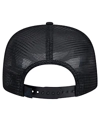 New Era Men's Black Atlanta Braves Score Check A-Frame Trucker 9FIFTY Snapback Hat