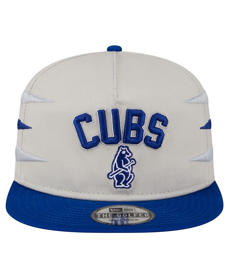 New Era Men's Cream Chicago Cubs Iron Golfer Snapback Hat