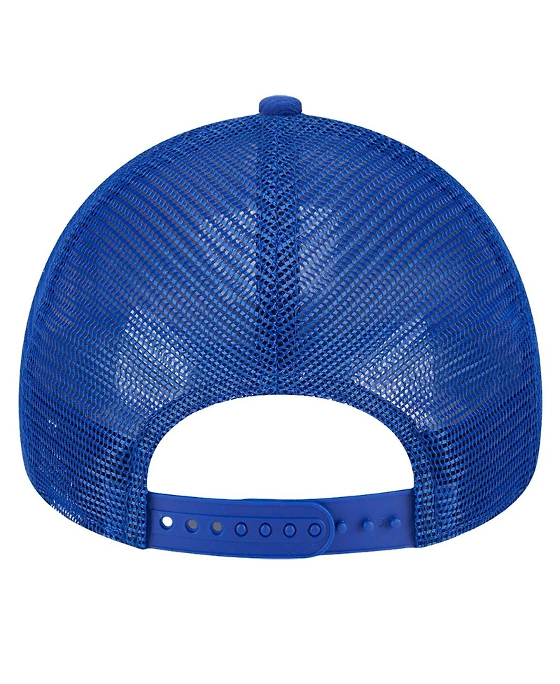 New Era Men's Royal/Red Philadelphia 76ers Tip Off A-Frame Trucker 9FORTY Adjustable Hat