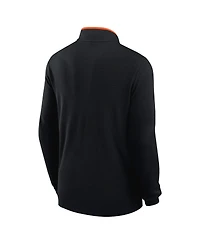 Nike Men's Black Oklahoma State Cowboys Coaches Courtside Basketball Victory Performance Quarter-Zip Sweatshirt