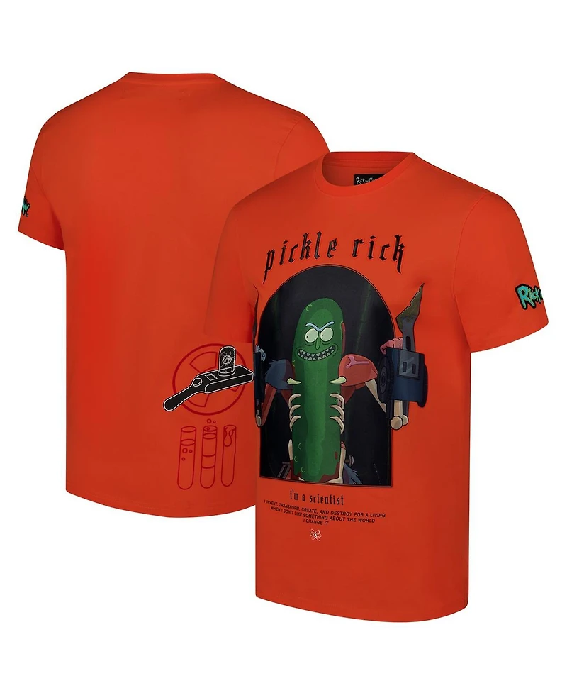 Freeze Max Men's Orange Rick And Morty Pickle Rick T-Shirt