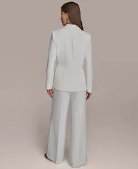 Donna Karan New York Womens Side Tie Blazer Wide Leg Pant
