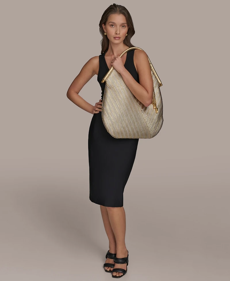 Donna Karan New York Baldwin Large Metallic Shoulder Bag