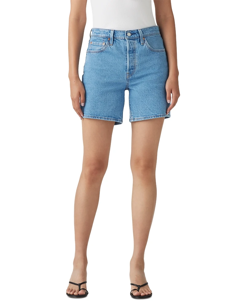 Levi's 501 Mid-Thigh High Rise Straight Fit Denim Shorts