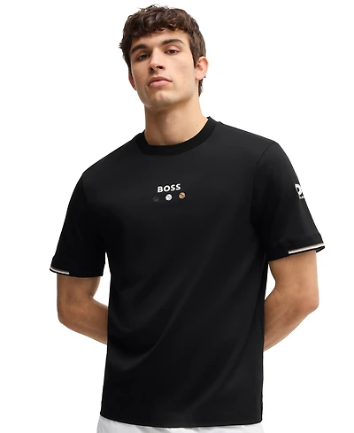 Boss by Hugo Boss Men's Pima-Cotton Print Regular-Fit T-Shirt