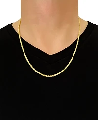 Italian Gold Forza Rope Chain 22" Necklace (2-3/4mm) in 14k Gold