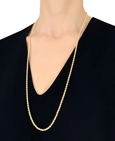 Italian Gold Forza Rope Chain 30" Necklace (3-1/5mm) in 14k Gold