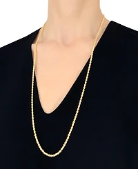 Italian Gold Forza Rope Chain 30" Necklace (3-1/5mm) in 14k Gold