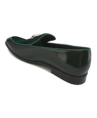 Gino Vitale Men's Velvet & Patent Leather Slip On Dress Loafer