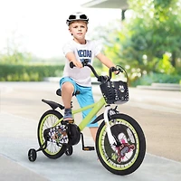 Kids Adjustable Bike with Detachable Training Wheels Safe and Fun Bicycle for Ages 4-8 Years Old