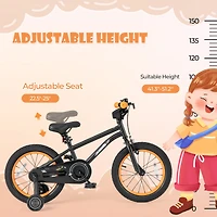 Kids Bike Sport Bicycle for 4-7 Years Old with Adjustable Seat, Reflectors, and Training Wheels a Safe Fun Ride