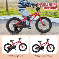 Kids Bike Sport Bicycle for 4-7 Years Old with Adjustable Seat, Reflectors, and Training Wheels a Safe Fun Ride