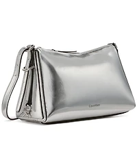 Calvin Klein Mandy Metallic Top Zipper Crossbody