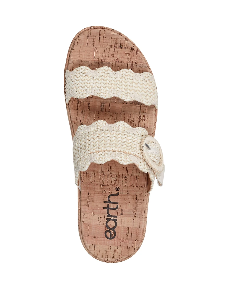 Earth Women's Subtle Woven Slip-On Platform Sandals