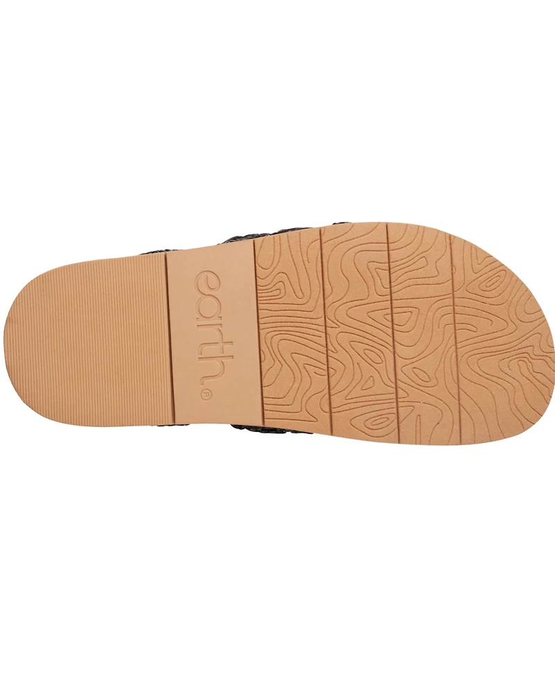Earth Women's Flurry Woven Crisscross Flat Sandals