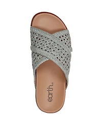 Earth Women's Flurry Woven Crisscross Flat Sandals