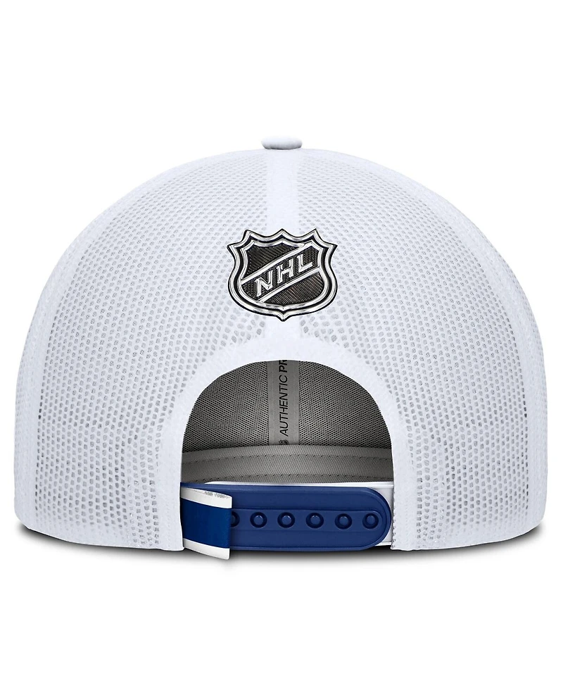 Fanatics Men's Blue/White Toronto Maple Leafs Authentic Pro Rink Trucker Hat