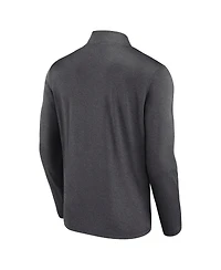 Logo Athletic Men's Heather Charcoal Vegas Golden Knights Head-to-Head Raglan Quarter-Zip Top