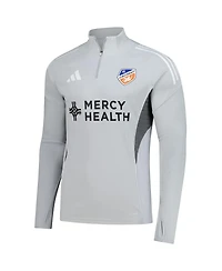 Adidas Men's Silver Fc Cincinnati 2025 Quarter-Zip Long Sleeve Training Top